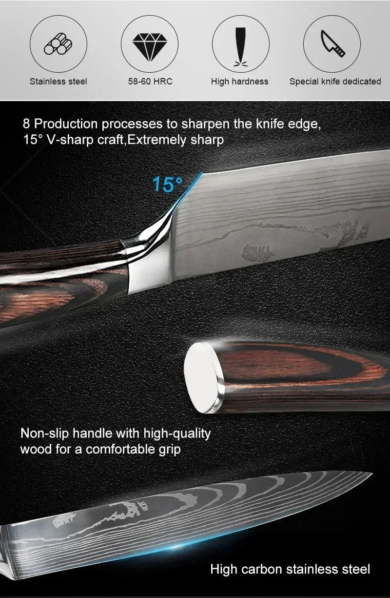 Faca japonesa Santoku  profissional